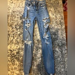 Ripped skinny jeans from American eagle